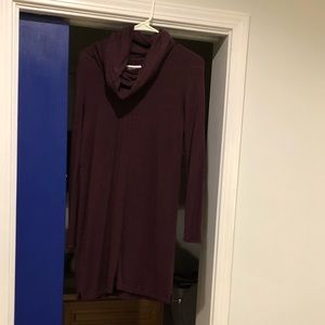 Lou&Grey Super soft maroon cowl neck dress.